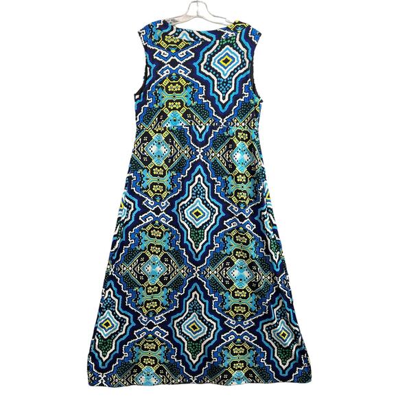 Chico's Women's Dress Size 1 Abstract Printed Maxi - Picture 4 of 11